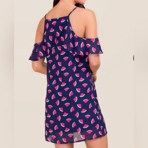 NWT Francesca’s Watermelon Off the Shoulder Dress- Size XS